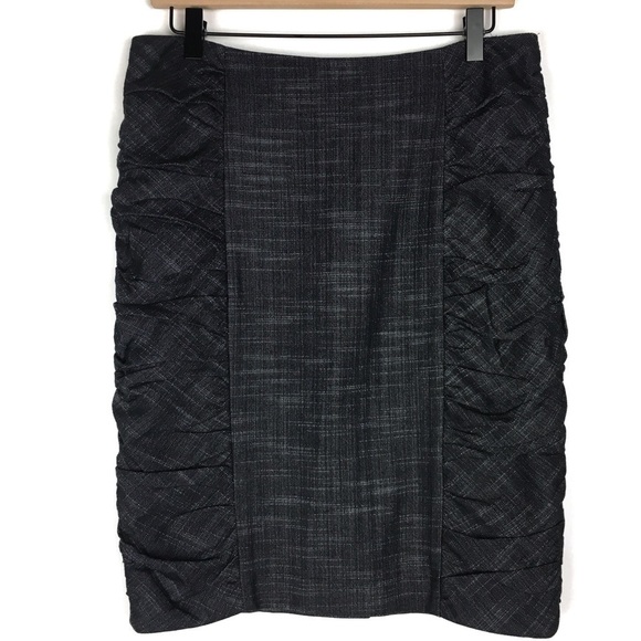 CARTONNIER Pencil Skirt Anthropologie Alluring Sway Ruched Minimalist Size 8 - Picture 10 of 10